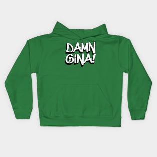 Damn Gina! 90s Kid Retro Design Kids Hoodie